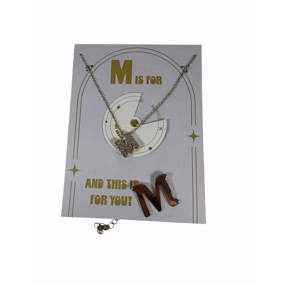 Alphabet Initial Necklace M Letter Necklace For Women